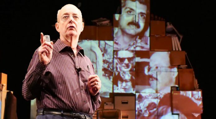 Famous 70-year-old British playwright David Edgar confronts his 20 year-old self at The North Wall