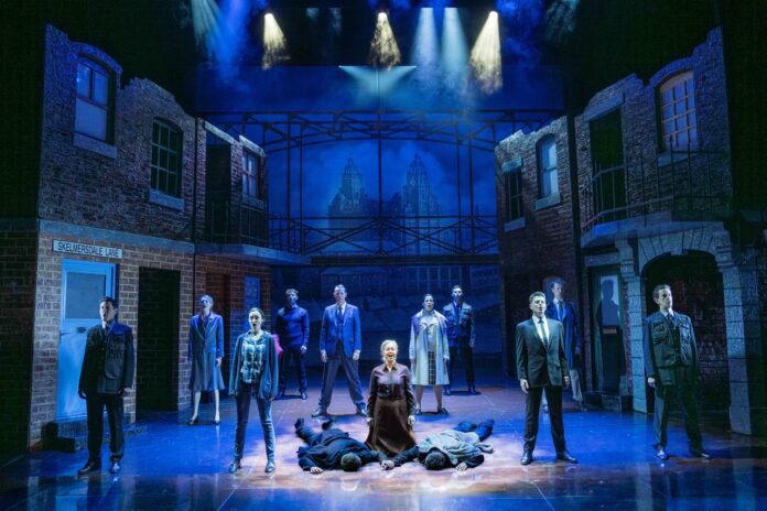 The 2026 Spring tour cast, with Kristofer Harding, of Blood Brothers - Blood Brothers UK Tour 2026 - Photo Credit Jack Merriman